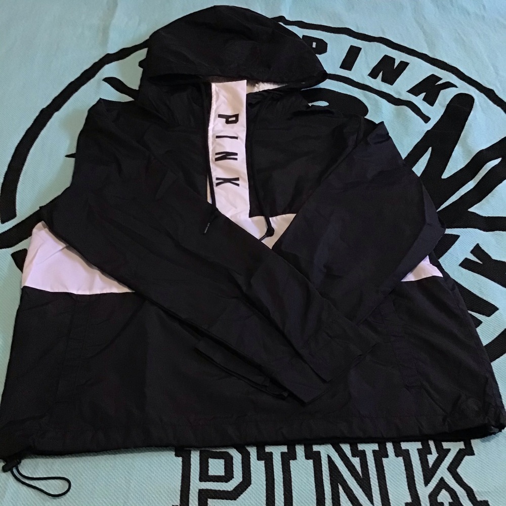NEW VS PINK FLEECE-LINED HOOD ANORAK M/L